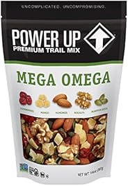 Power Up Premium Trail Mix - Mega Omega Trail Mix 14oz, Gluten Free, Vegan, Non-GMO