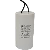 YATAI CBB60 Capacitor 60uF 450V AC, 2-Wire Motor Run Capacitor, 50/60Hz, 1.97 x 3.74 in Cylinder, for Blower Motor, Air Compressor, and AC Compressor Replacement