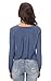 Urban CoCo Womens V Neck Ruffled Shoulder Business Causal Chiffon Blouse Button Down Shirts (L, Greyish Blue)