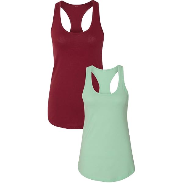 Next Level Apparel Women's Ideal Racerback Tank - 60% Cotton 40% Polyester, Purple-Cardinal, Size Large - View #3