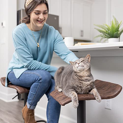 SUPERJARE Bar Stools Set of 2 360° Swivel Barstools, Adjustable