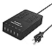 ORICO Surge Protector Power Strip with 4 Outlets and 5 USB Charging Ports, 5ft Extension Cord/1700J Ideal for Home and Office Accessories - Black(ETL/FCC Listed)
