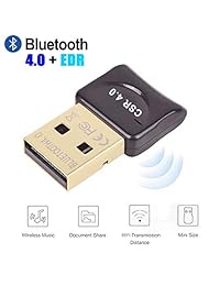 Adaptador Bluetooth USB 4.0 Adaptador Micro de baja energía Adaptador Bluetooth Dongle Transferencia inalámbrica para PC portátil Computadoras de escritorio Windows compatible 10 8 7 Vista XP, Auriculares estéreo, Ratón, Teclados