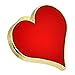 PinMart's Red Heart Gold Plated Valentine's Day Enamel Lapel Pin 3/4