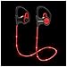 Wireless Bluetooth Headphones, Labobbon Best Ear Buds Earphones for Jogging, Running, Sport, Workout and More, HD Stereo Noise Cancelling LED Sweatproof in Ear Headset with Built-in Mic, Black & Red