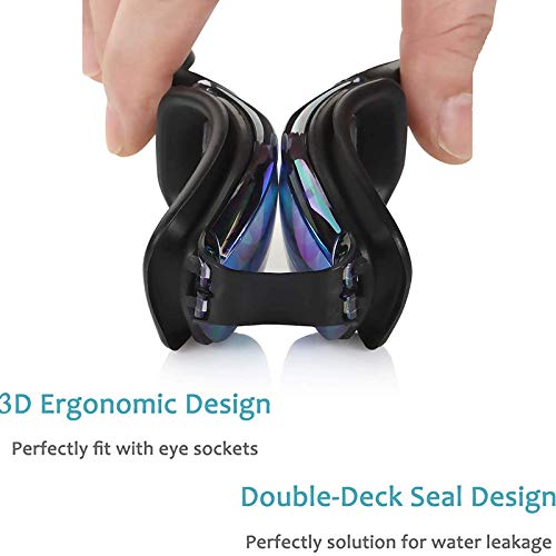 Faraone4w Lunettes de natation Hd imperméables anti-buée Hommes et Femmes Lunettes de natation, 36005TJDRZNG4L, 2
