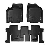 MAXLINER Floor Mats 2 Row Liner Set Black for 2013-2018 Nissan Pathfinder / 2013 Infiniti JX35 / 2014-2018 QX60