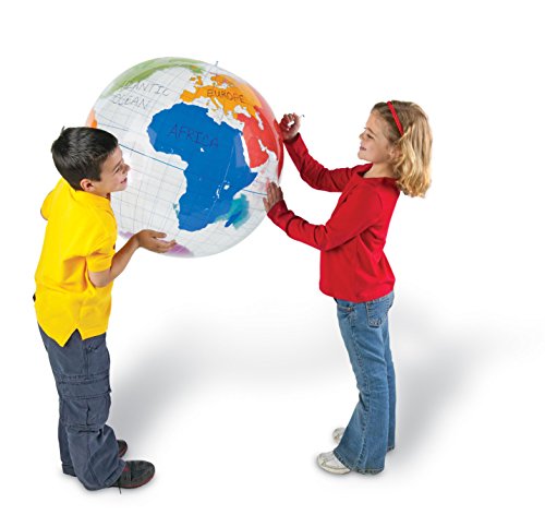 Learning Resources Inflatable Labeling Globe - Geography Class Supplies for Kids, Inflatable Earth, Classroom Science Supplies