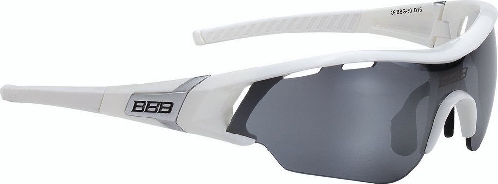 BBB Summit BSG-50PH Unisex Adult Sports Cycling Glasses, White (Matt White / Glass Mirror), One size