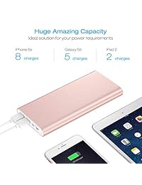 Poweradd Pliot 4GS Plus   Batería externa para iPhone, iPad, Samsung, LG y más (2000 mAh, incluye cargador de 3,6 A), Rose gold