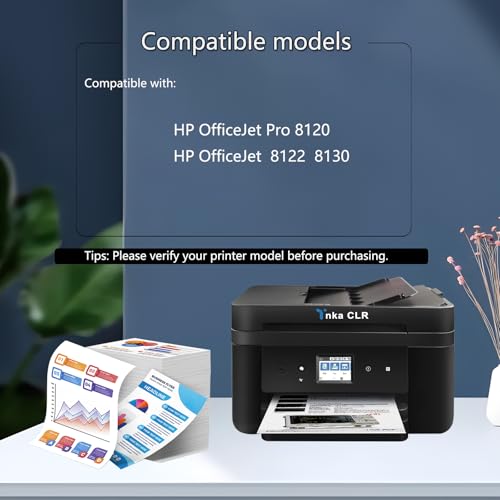 925e 925xl for Compatible Ink Cartridge Replacement for HP 925 925e, for HP Officejet Pro8120 Series 8130 Series OfficeJet Pro 8120 8123 8130 8133（4-Pack）
