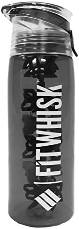 FitWhisk Black - Best Turbine Mixing Action Sports Nutrition Shaker Bottles - Used for Health and Fitness Nutritional Supplements