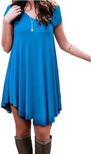NuoReel Women's Long Sleeve Casual Loose T-Shirt Dress