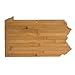 Totally Bamboo 20-7981PA Pennsylvania State Shaped Bamboo Serving and Cutting Board
