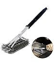 Barbecue Grill Brush-17.5'' Grill Cleaner With Strength Clip and 3 Stainless Steel Wire Bristle in 1, Durable, Sturdy and Effective, Best Barbecue Brush and Grill Accessories For All Barbecue Lovers