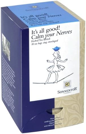 Sonnentor Calm Your Nerves Tea 1.5 g (Pack of 2, Total of 36 Double Chamber Bags)