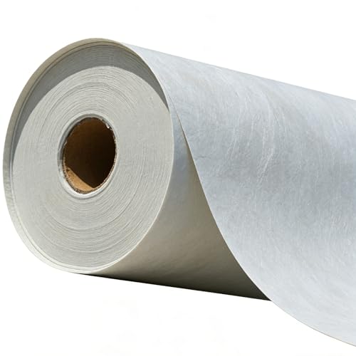 50 m Waterproof Sheet for Bathroom Decoupling Mat for Tiles Waterproofing Tape Prevents Water Leakage Bathrooms Showers Pools 0.8 mm Thick (Size: 1.15 x 50 m (3.7 x 164 ft), Colour: White)