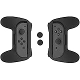 AmazonBasics Grip Kit for Nintendo Switch Joy-Con Controllers - Black
