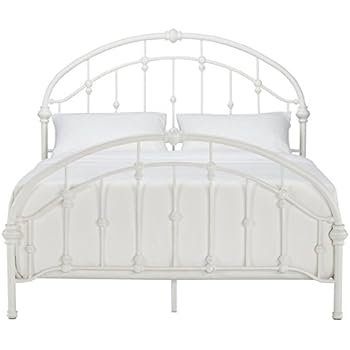Amazon.com: White Antique Vintage Metal Bed Frame in Rustic  Amazon.com: White Antique Vintage Metal Bed Frame in Rustic
