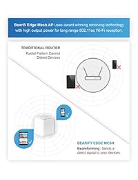 Bearifi Edge Malla completa para el hogar 802.11ac Wi Fi System BearExtender Range Boost tecnología   Requiere red de malla Bearifi Edge existente (sólo paquete de expansión de satélite)