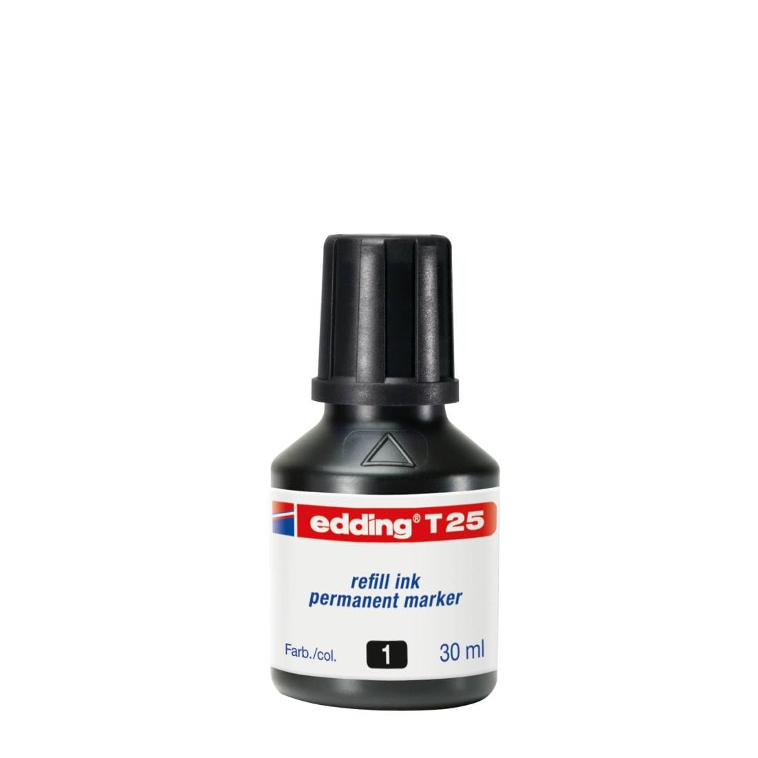 edding T 25 refill ink permanent marker - black -30 ml - with drop dispensing system, for quick refilling of almost all edding permanent markers