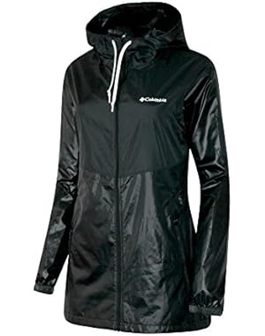 women's Morning View Long Windbreaker Light weight Hooded Full Zip Jacket