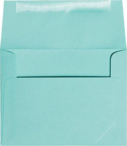 A-2 Tiffany Blue Solid RSVP Envelopes (Straight Flap, (4 3/8" x 5 3/4") - 50 Envelopes from Paper and More