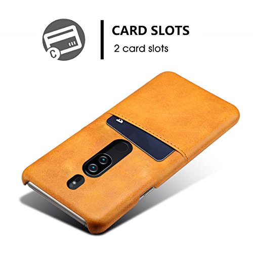 Scheam Sony Xperia XZ3 Wallet Leather Case Protective Durable Durable Protective Case Shell Folio flip Cell Phone Cover Bag Card Slots,Cash Pocket,Orange - Thumbnail 2