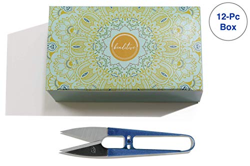 Beaditive Sewing Scissors (12-Piece Set) High-Carbon Steel Thread, Yarn, Embroidery Clippers | Handheld Snippers for Arts, Crafts, and DIY Projects | Multipurpose Use