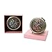 VintageBee Vintage Makeup Mirror Folding Pocket Mirror Round Compact Mirror Double-sided Hand Mirrors Mother's Day gift (D)