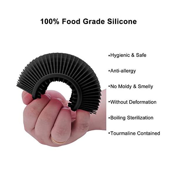 FReatech-Body-Exfoliating-Scrub-Shower-Brush-2-sided-Silicone-Bristles-for-Wet-Dry-Brushing-Gentle-Massage-and-Fine-Cleansing-Care-for-All-Skin-Types-Softer-Durable-Than-Loofah-Black FReatech Body Exfoliating Scrub Shower Brush, 2-sided Silicone Bristles for Wet & Dry Brushing, Gentle Massage and Fine…