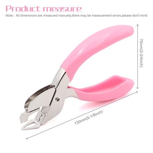 Taigoehua Staple Removers Staple Pull Office Staple Removal Tool Hand-held Comfort(Pink2 Pack)