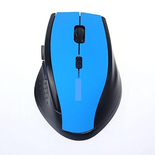 2.4G Optical Wireless Gaming Mouse with 3 Adjustable DPI, Computer Mice Ergonomic with USB Nano Receiver (light blue)