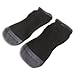 Non Slip Skid Socks with Grips, For Hospital Rehab, Traveling, Yoga, Pilates, Barre, Martial Arts, Trampoline, Fitness, Home Use, For Women, Men, YogaAddict, Black (Grey Edges) - Size L/XL