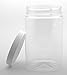 J&S - Plastic Mason Jars with Lids - 32 Oz Plastic Containers with Lids - 4 Pack - Clear BPA Free PET Quart Jars with White Sealing Caps - Bulk Storage Screw Container with Lid - Large Plastic Jars