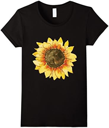 Womens Vintage Sunflower TShirt Medium Black