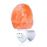 SMAGREHO Mini Hand Carved Natural Crystal Himalayan Salt Lamp night light with UL-Approved Wall Plug (Original stone)