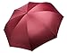 Awyio Creative Windproof Durable Double Layer Inverted Travel Straight Umbrella with Polka-dot Pattern Waterproof UV Protection Self Standing Quick Dry with C-Shaped Hands Free Handle,Wine Red