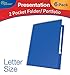 New Generation Presentation Folder/Portfolio, Heavy Duty Paper UV Glossy Laminated in a Display Box, 2 Pocket, 6 Folders, Blue