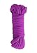 Doc Johnson Japanese Bondage Rope - Soft Cotton Rope - Gentle on the Skin - 32 Feet of Rope - Purple