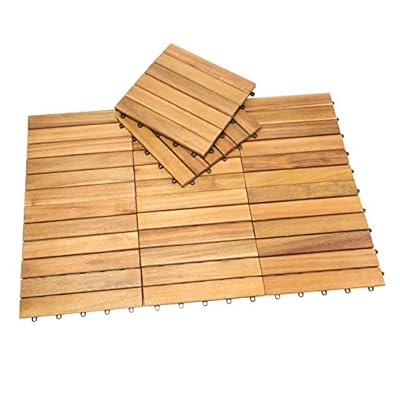 Casaria Holzfliesen FSC®-zertifiziertes Akazienholz 3m² Fliese 30x30cm
