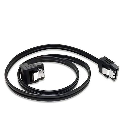Neeyer 3-Pack 90 Degree Right Angle 18-Inch SATA III 6.0 Gbps Cable Black