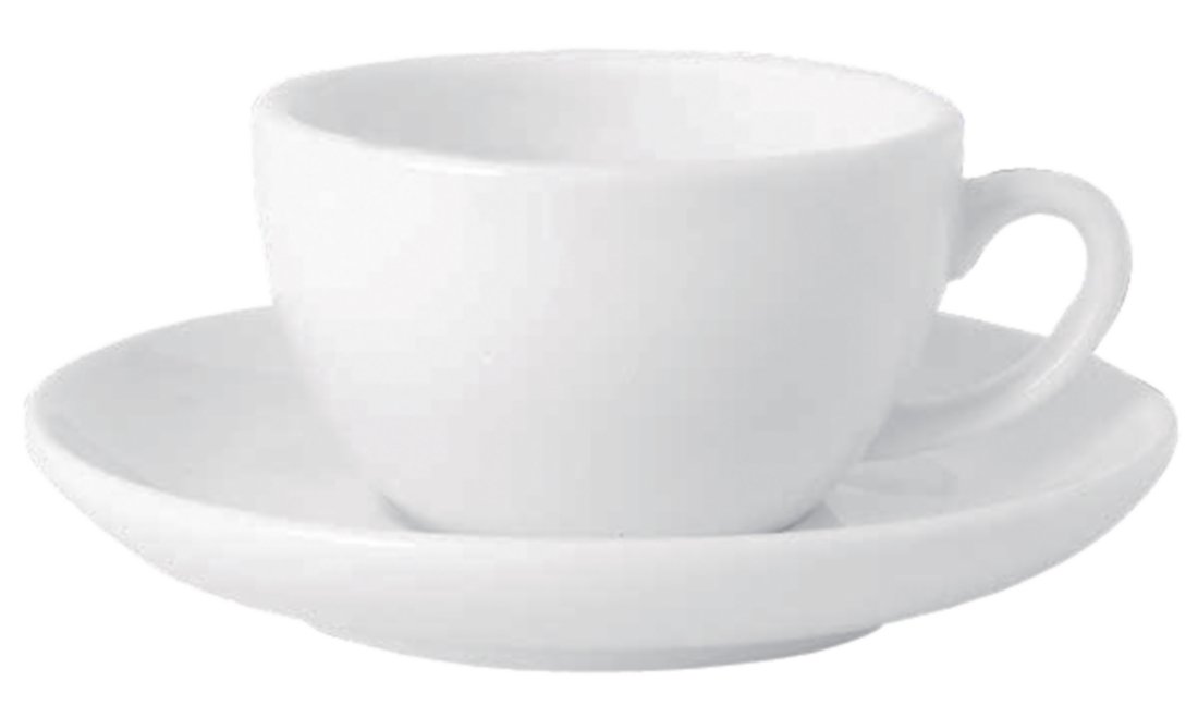 Classic White Espresso Saucer - Dimensions: 125mm (5""). Box quantity: 12.