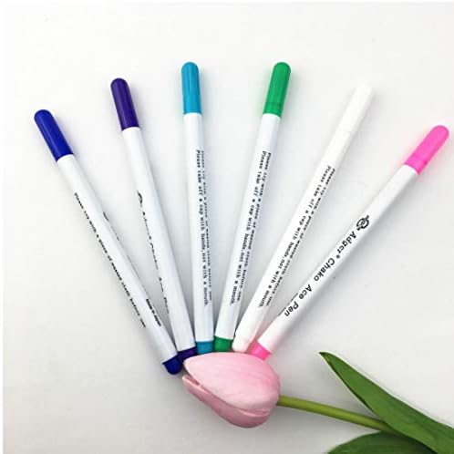 Zonster 4Pcs Water Soluble Pens Cross Stitch Water Erasable Pencil Fabric Mark Pen DIY Fabric Marker Sewing Accessories Sewing Tool,Color Random