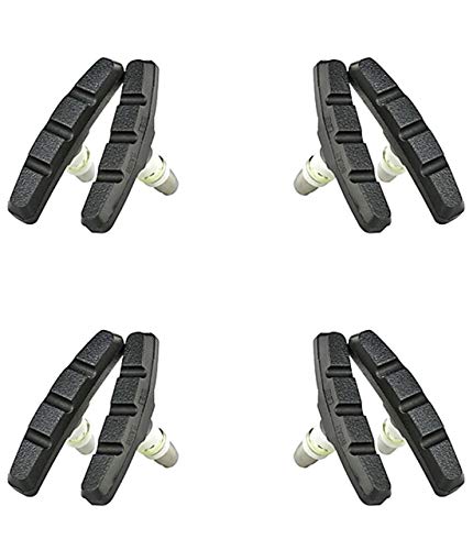 SOMMET 4 pair V Bike Brake Pads with Hex Nuts and Spacers V Bicycle Brake Blocks Set 70 mm VS-02B