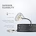 TerraBloom 16/3 Heavy Duty Extension Cord 25 FT Outdoor - Black Outdoor Extension Cord Multiple Outlet - Ultra-Flexible SJEOW Rubber, Light Indicator, Triple Outlet for Maximum Efficiency - 13 Amp