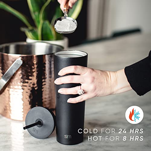 Simple Modern Classic Insulated Tumbler with Straw and Flip Lid