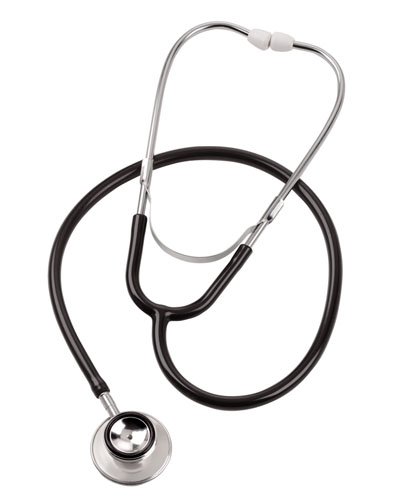 Spectrum Dual Head Stethoscope, Deluxe Four-Color Box, Black, 22 Inch Y-tubing