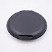 FullGold Mini Travel Portable Mirror Double Sides Portable Foldable Pocket Makeup Dual Compact Mirror (black)