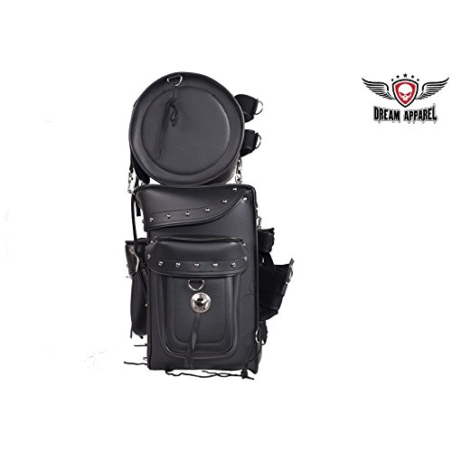 Big Motorcycle Sissy Bar Bag with Studs